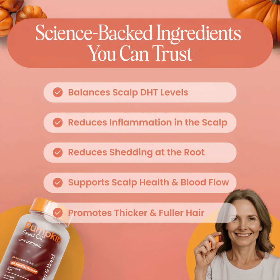 Pumpkin Seed Oil with Saw Palmetto for Stronger, Thicker Hair