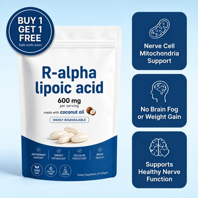 R-Alpha Lipoic Acid Softgels for Cellular Energy and Nerve Health Support