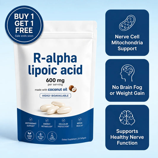 R-Alpha Lipoic Acid Softgels for Cellular Energy and Nerve Health Support