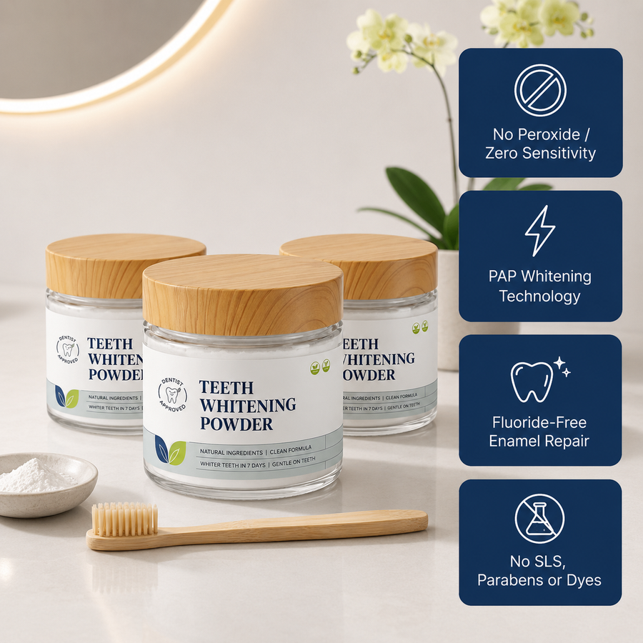 Natural Teeth Whitening Powder – Whiter Teeth in 7 Days Without Sensitivity