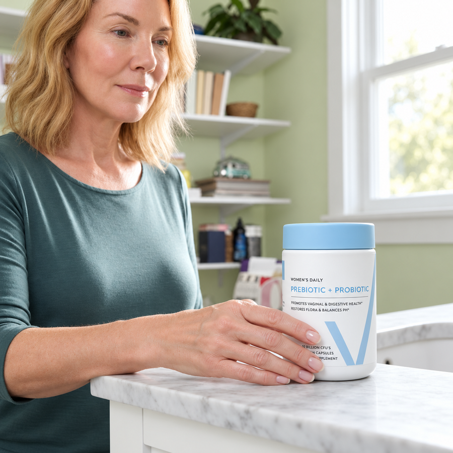 Women’s Daily Prebiotic + Probiotic – 10 Billion CFU | Digestive & Feminine Wellness Support
