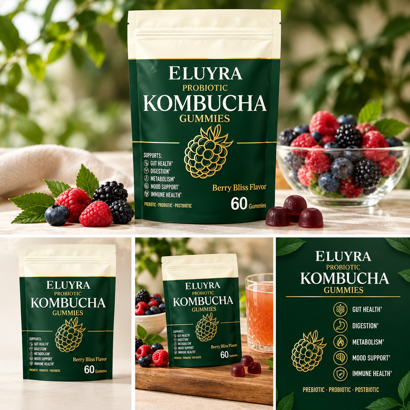 Kombucha Probiotic Gummies for Digestive Support