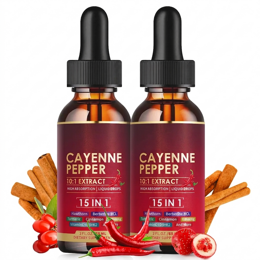 Cayenne Pepper Liquid Drops – Advanced Circulation & Daily Wellness Support