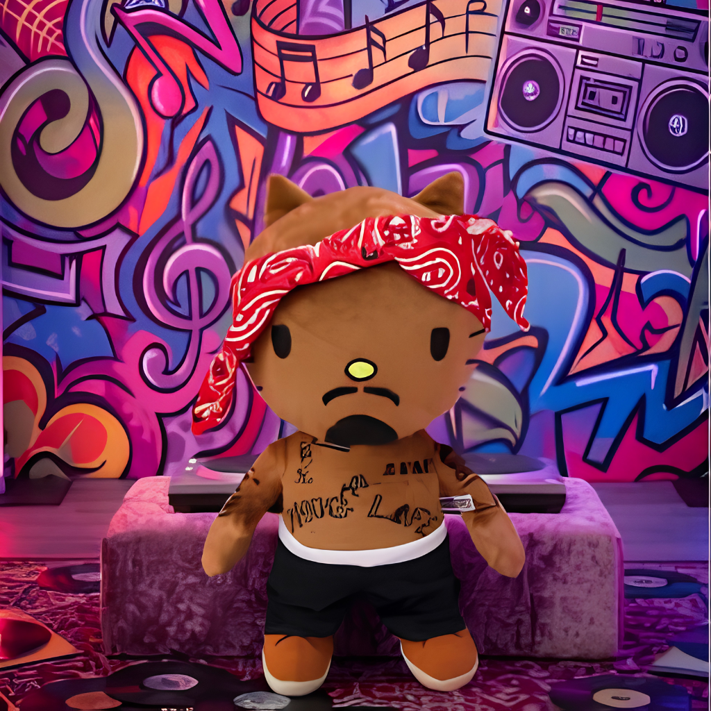 Hello Kitty Pop & Rap Artist Plushie| Limited Edition Viral Collectors Plush