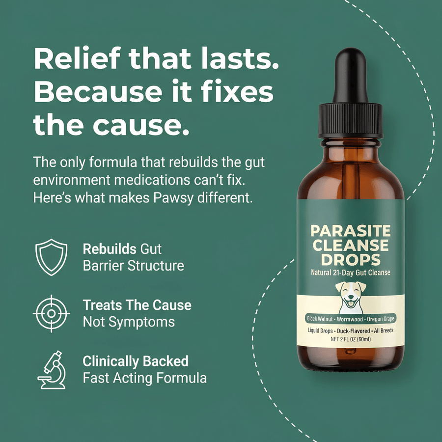 Parasite Cleanse Drops for Dogs – Natural 21-Day Gut Cleanse & Digestive Wellness Support