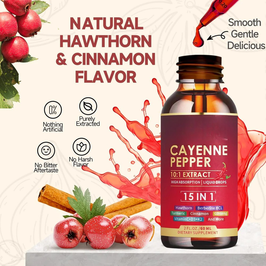 Cayenne Pepper Liquid Drops – Advanced Circulation & Daily Wellness Support