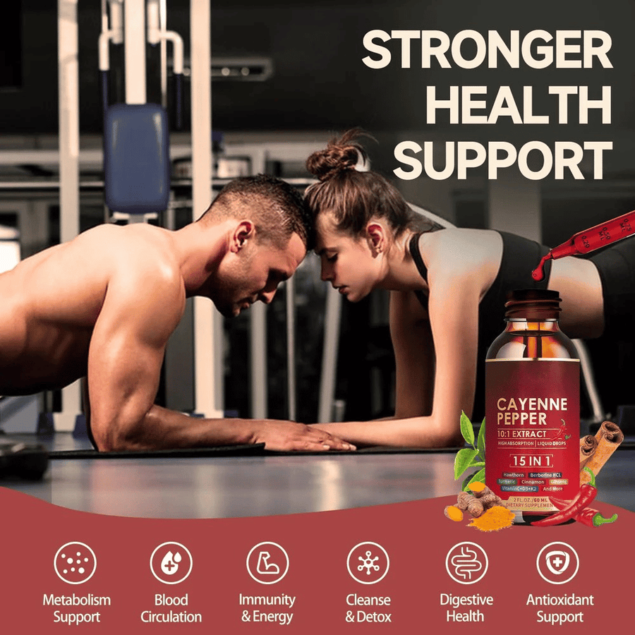 Cayenne Pepper Liquid Drops – Advanced Circulation & Daily Wellness Support