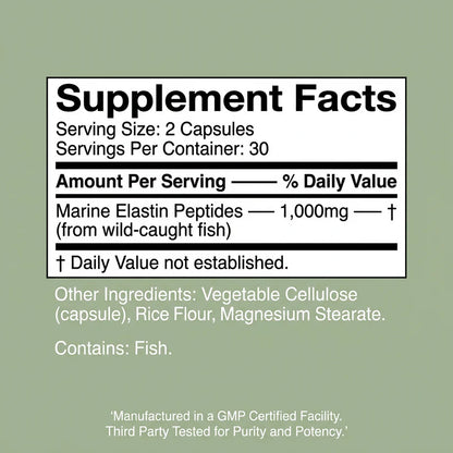 Marine Elastin Peptides Supplement – Skin Elasticity Support