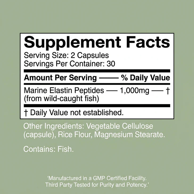 Marine Elastin Peptides Supplement – Skin Elasticity Support